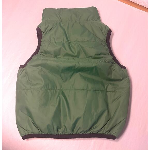 United Colors of Benetton Baby Toddler Puffer Vest Green & Blue Details sz 0-12M - Picture 2 of 6